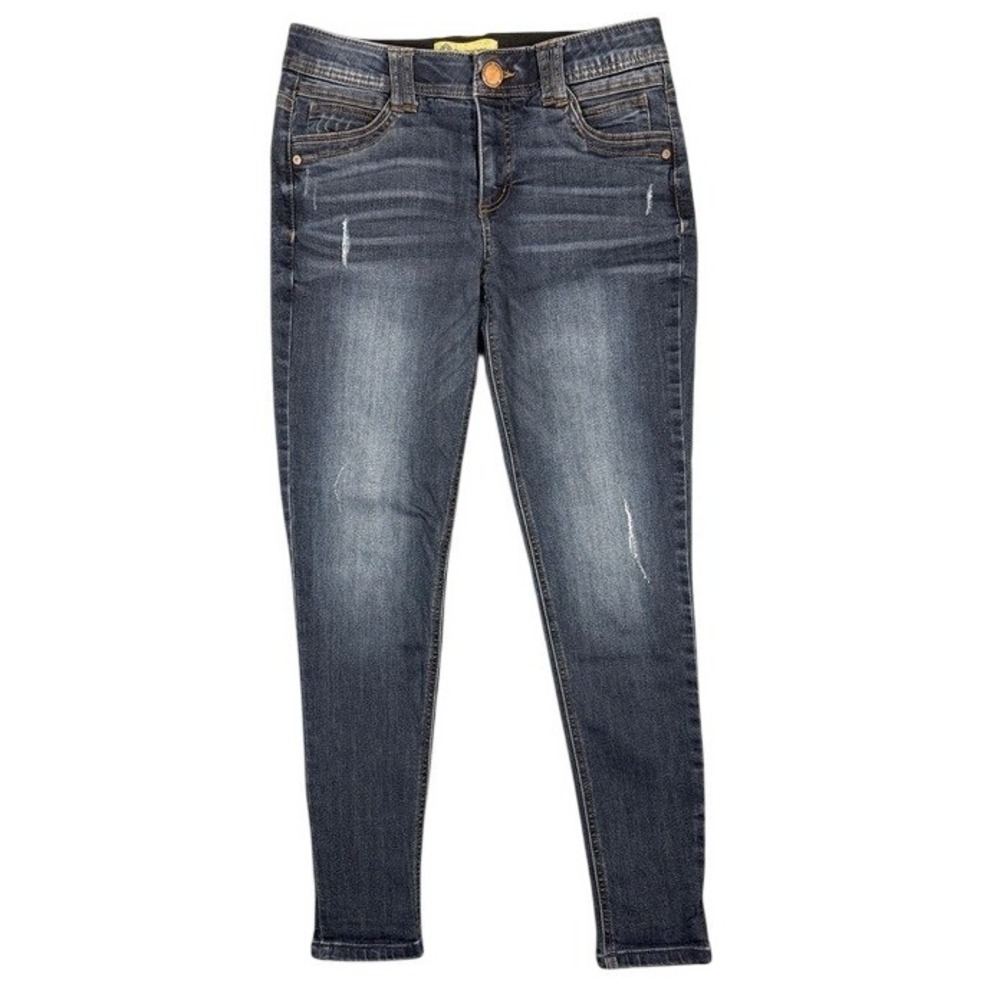 Democracy Ab Technology Skinny Jeans Dark Wash Distressed Denim Sz 6 B1641BBI3XX